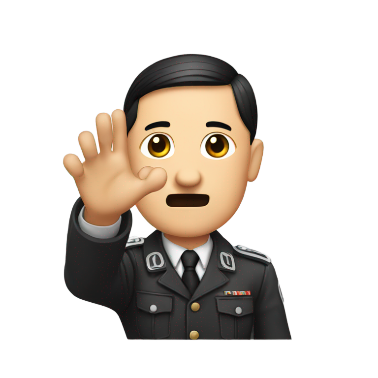 genmoji: hitler doing nazi salute