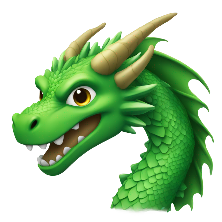 genmoji: A green dragon 🐉