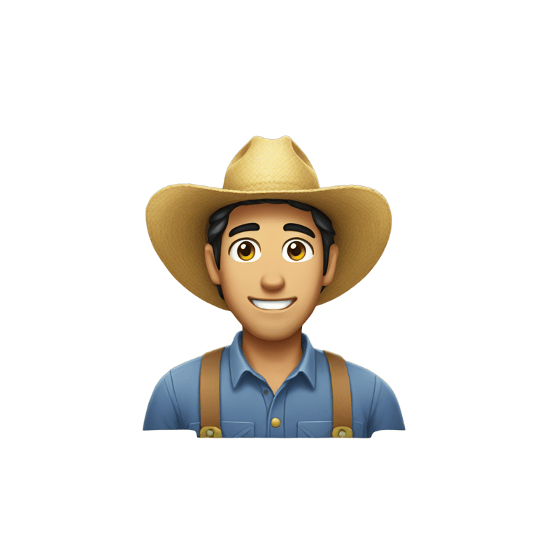 genmoji: zach king as a farmer
