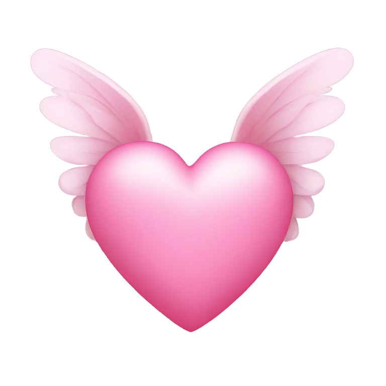 絵文字：a small pink heart with barely noticeable wings