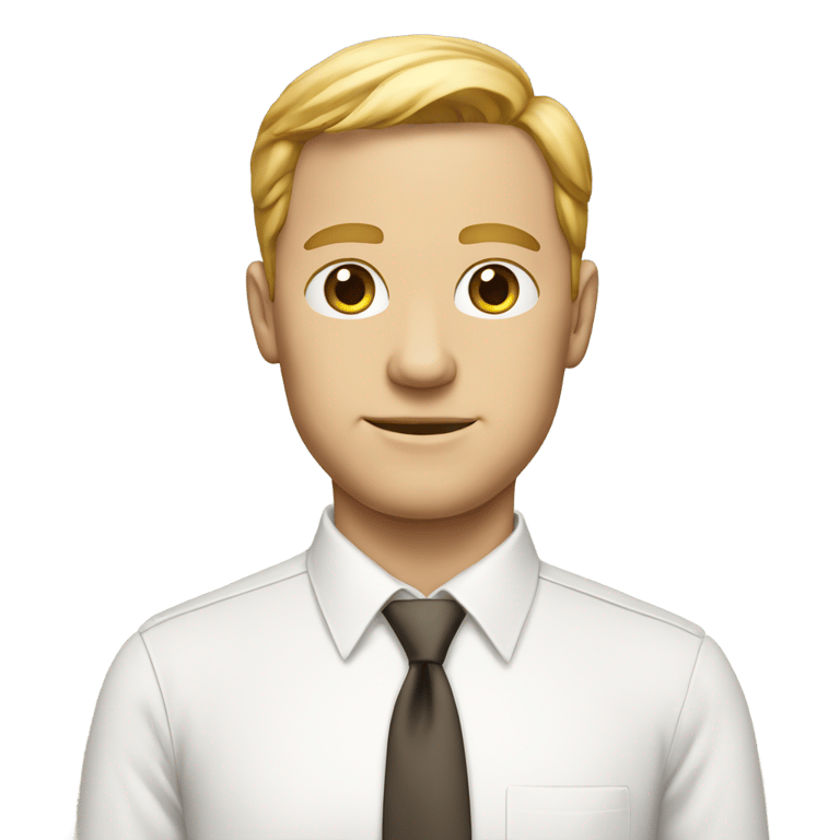 genmoji：白色西装，松散的领带