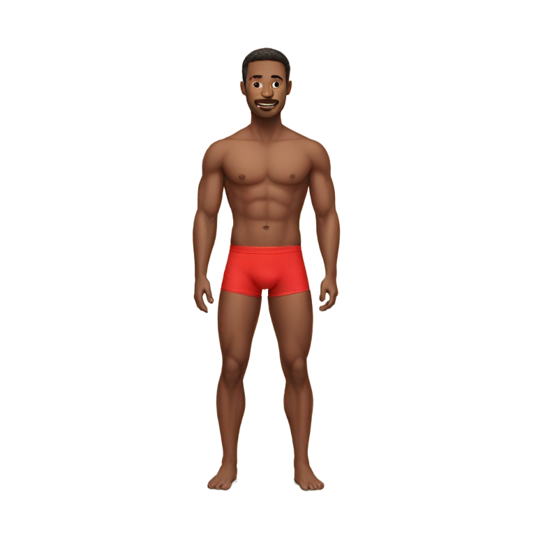genmoji：穿红色内裤的男人