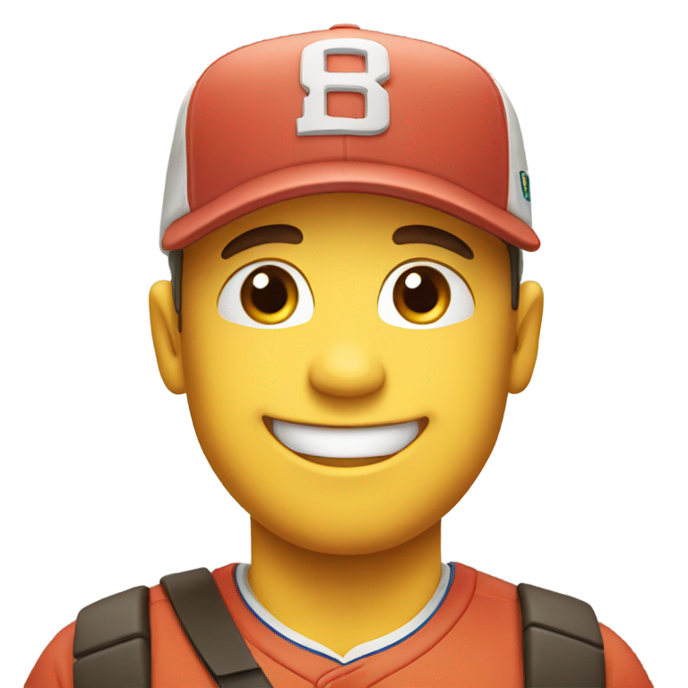 genmoji: Happy face in baseball cap