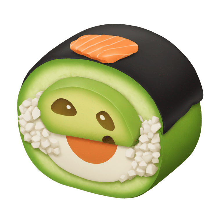 絵文字：an avocado roll (sushi)