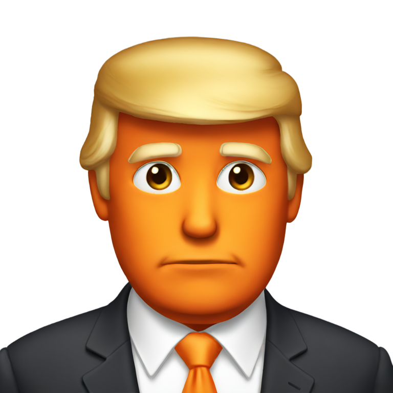 genmoji : Trump avec un visage très orange
