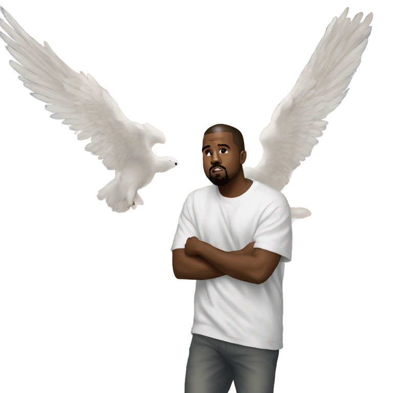 絵文字：kanye in heaven