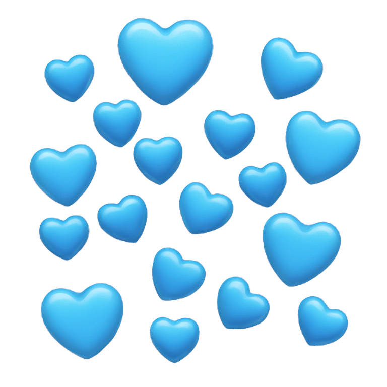 絵文字：AN BLUE HEART-SHAPED CANDY