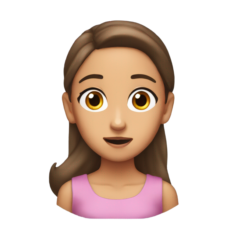 genmoji：阿里安娜·格兰德假装惊讶的表情