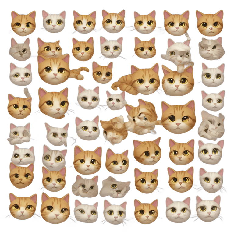 genmoji : Literally 10 Cats