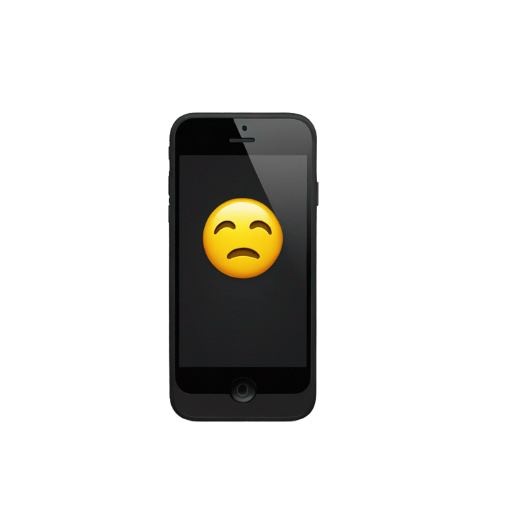 genmoji：黑色iPhone 16正面关机状态