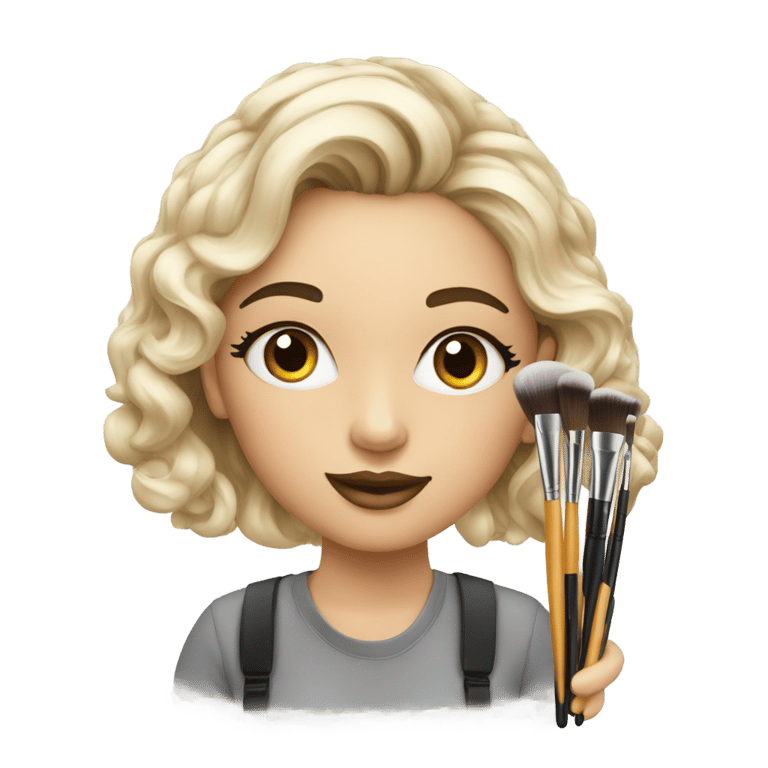 genmoji : make up artist with a brush