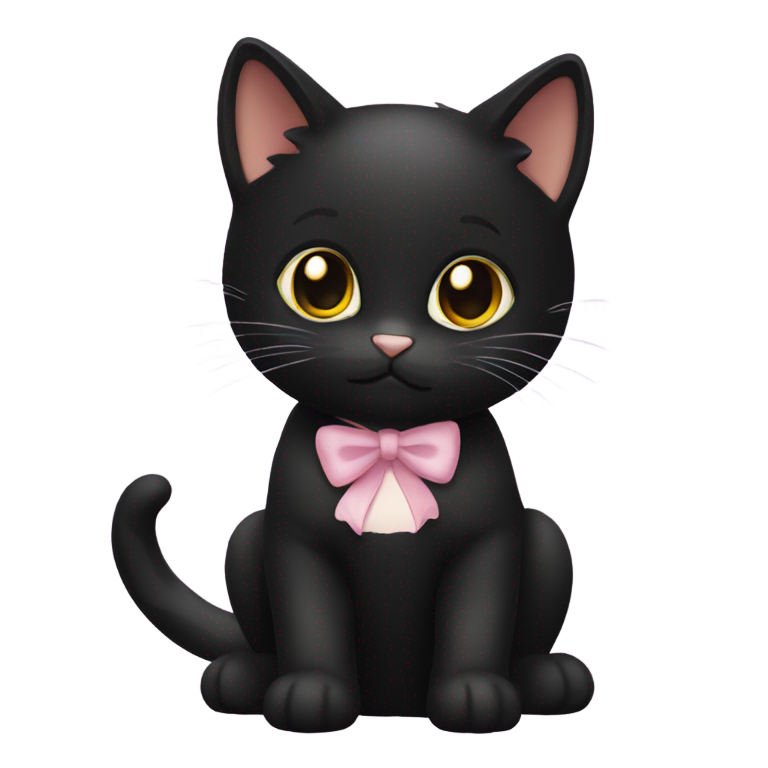 genmoji：cute baby black cat C0RRUP3D