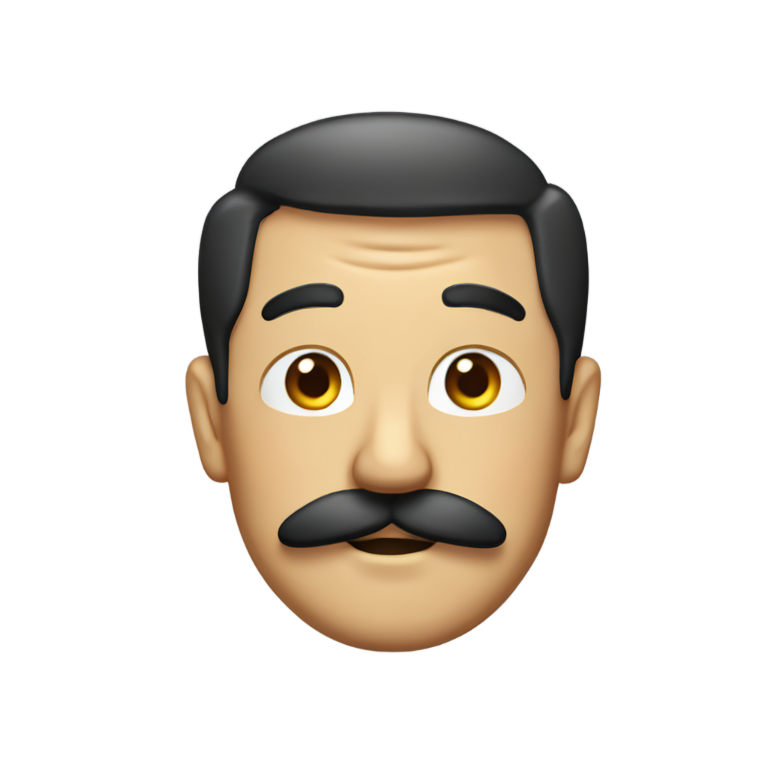 genmoji：带法式小胡子的炸弹鲍勃