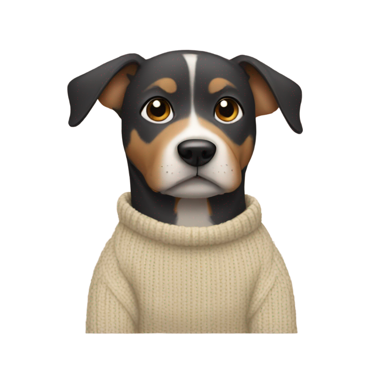 絵文字：セーター着用の犬