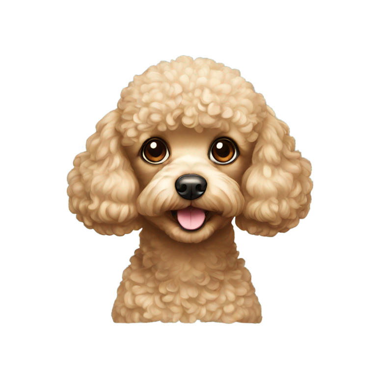 genmoji : Tête de caniche nain