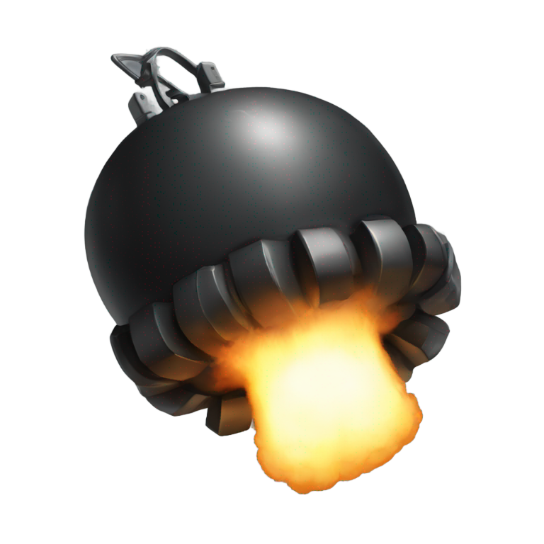 genmoji : Bombe explosive noire