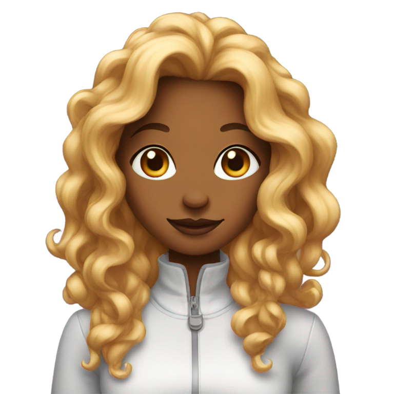 genmoji: Woman with long curls dressed up as an animal