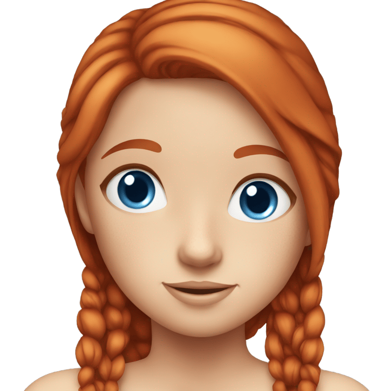 genmoji：红发女孩，蓝眼睛，点点痣