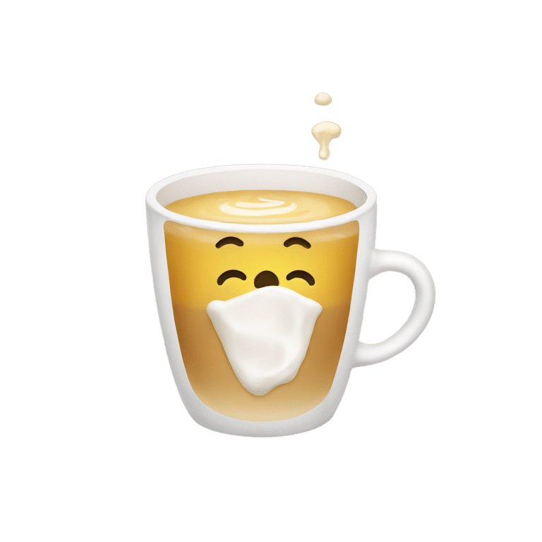 genmoji: pee with a latte