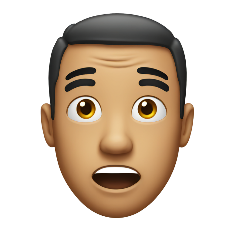 genmoji: A surprised facial expression