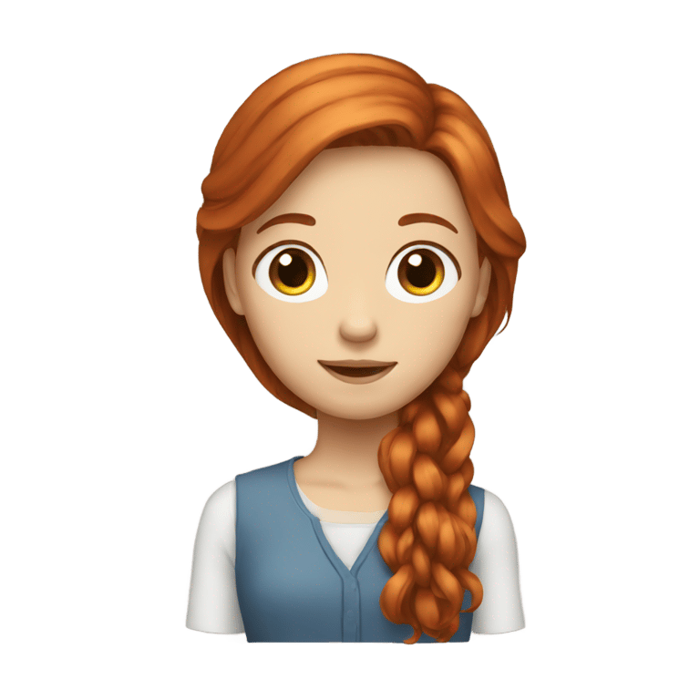 絵文字：Girl with long auburn hair