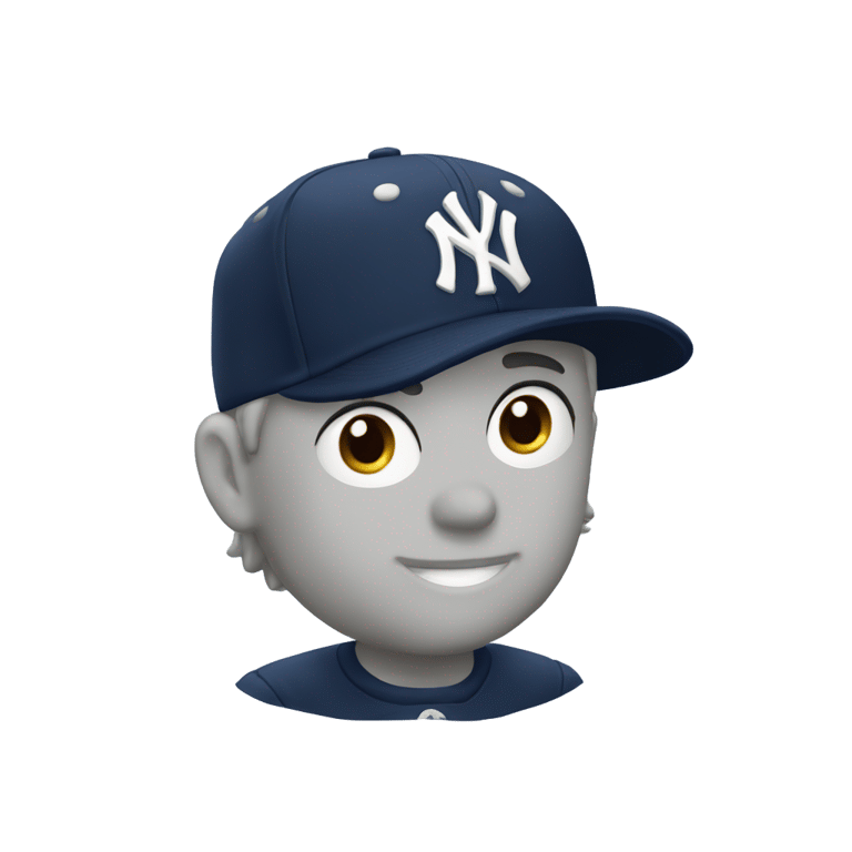 genmoji: Moyai Yankees cap