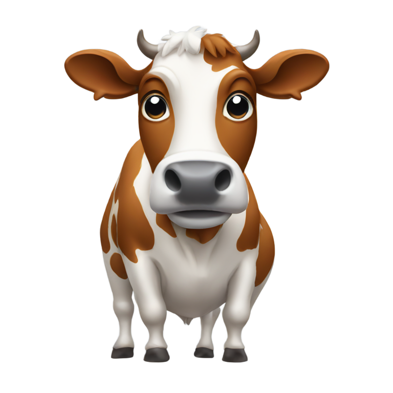 genmoji：牛在祈求的手势