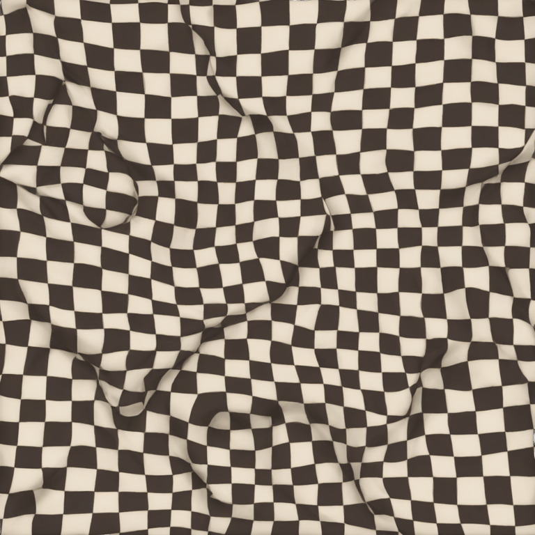 genmoji : folded blanker with a checkered design no himan face or head/body