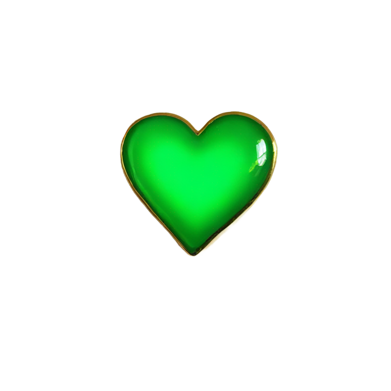 genmoji : Cœur Vert - Émoji Apple pour iPhone, Pin