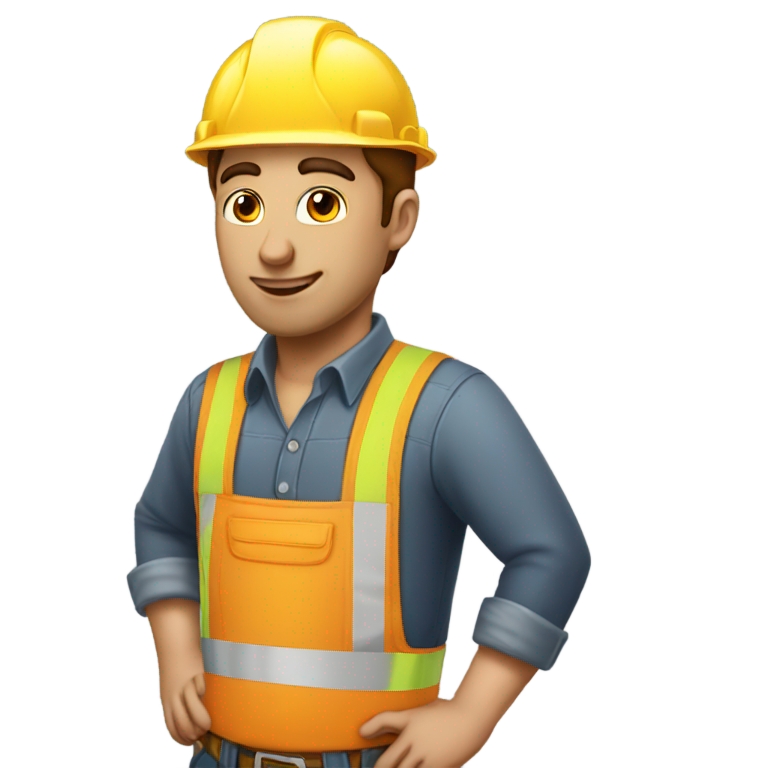 genmoji：建筑工人亲吻女孩，无帽子