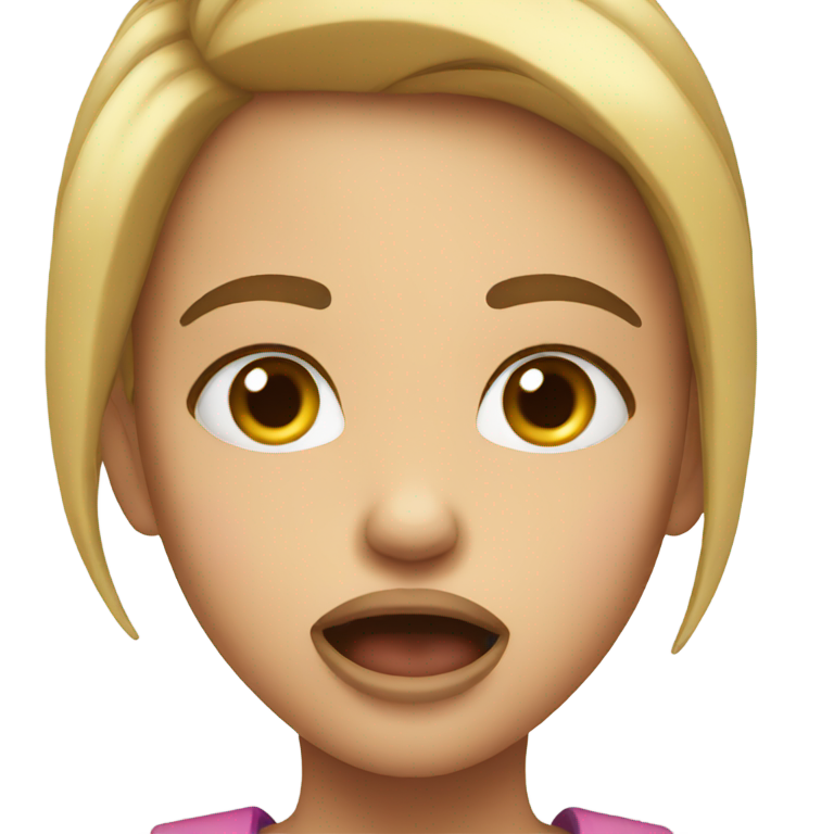 genmoji : Fille qui s'étouffe
