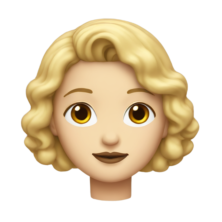 genmoji: Madonna singer shoulders up
