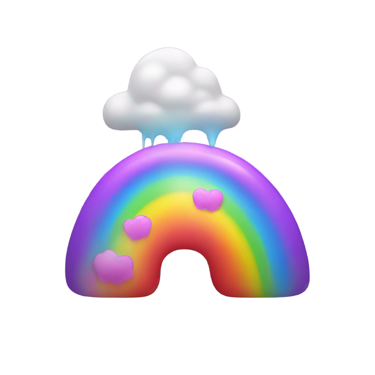 genmoji: A normal emoji with rainbow drool