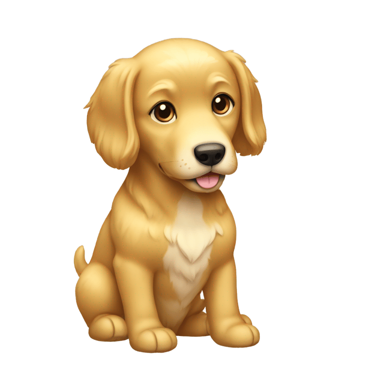 genmoji : Un golden retriever adorable