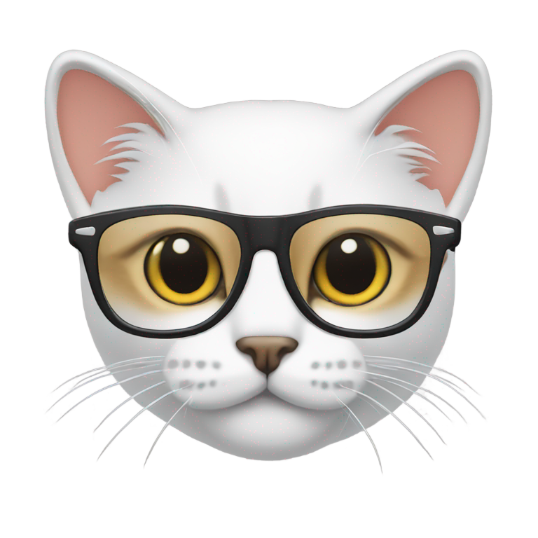 prompt: a cat with the glasses with logo with text trendpeter