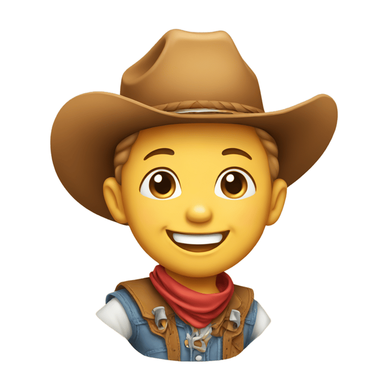 絵文字：Cute, laughing baby, cowboy shot