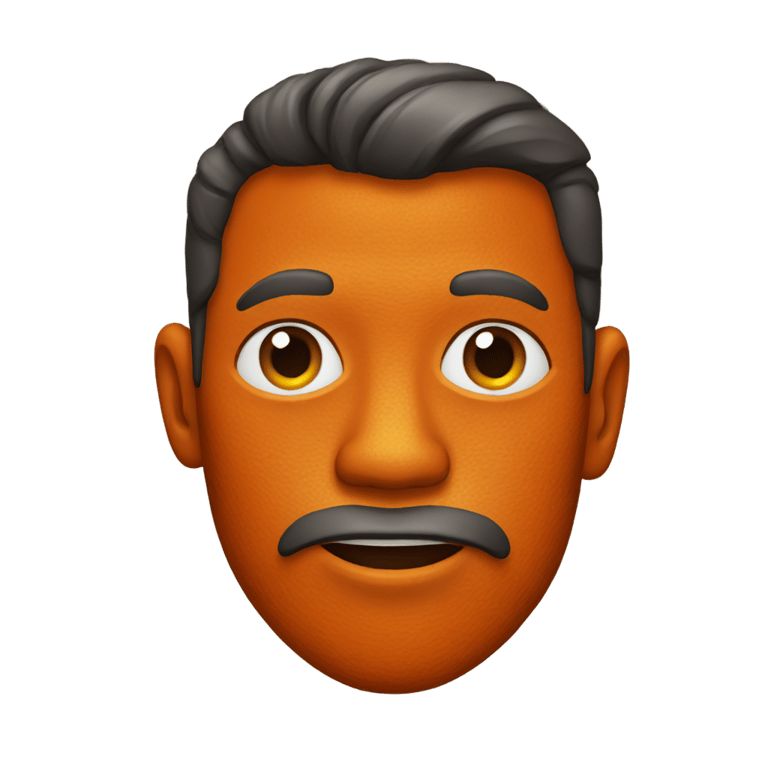 genmoji：皮肤像橙色的男人
