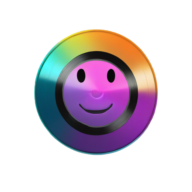 genmoji: Colored vinyl record