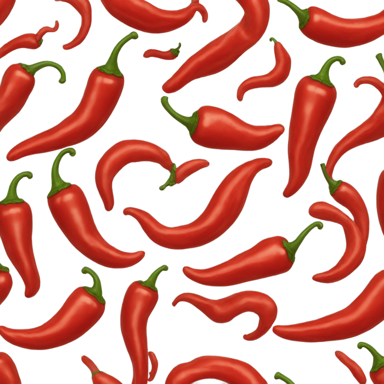 genmoji：A curly red chilli pepper