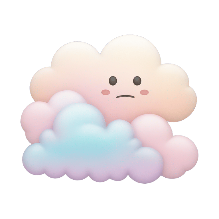 絵文字：A cloud in pastel colors
