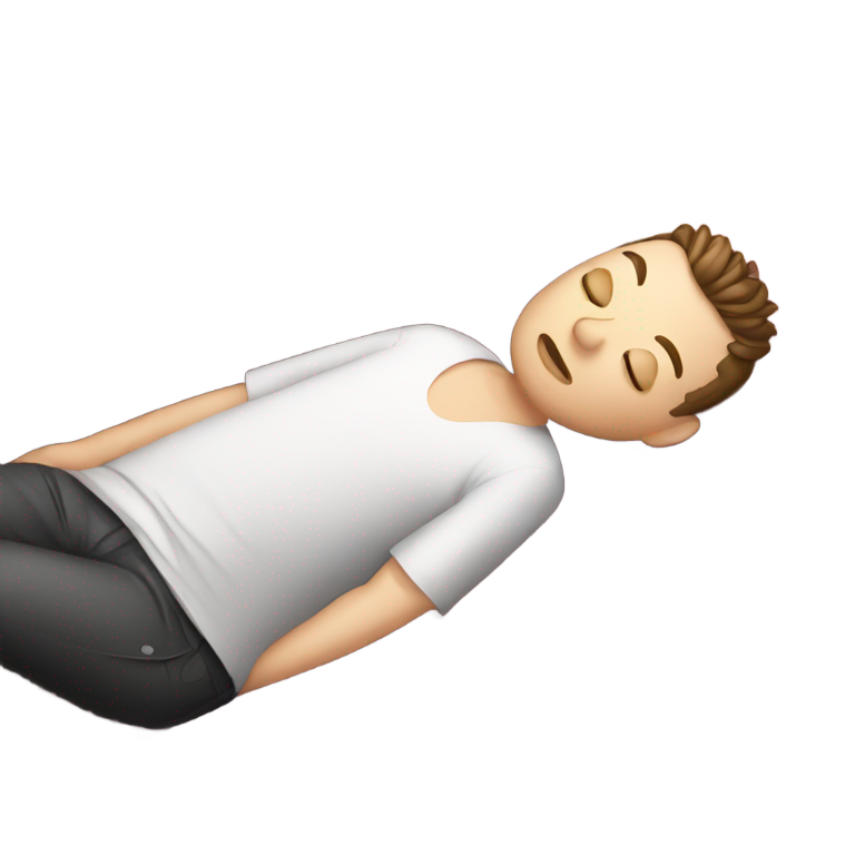 genmoji：约翰·纽曼睡在沙发上躺着