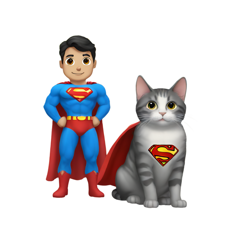 genmoji：超人与彩虹猫