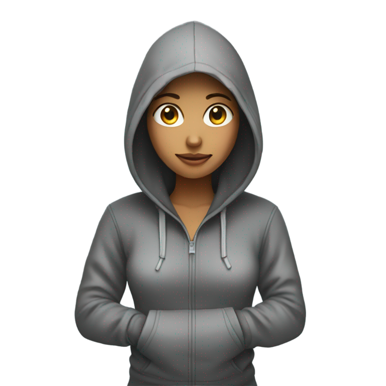 genmoji : Codeuse en hoodie