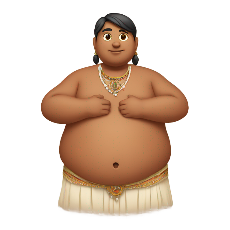 genmoji：胖肚子印度人