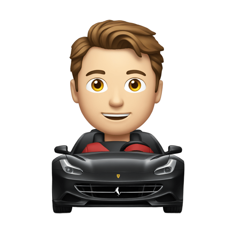 genmoji：埃隆·马斯克驾驶法拉利