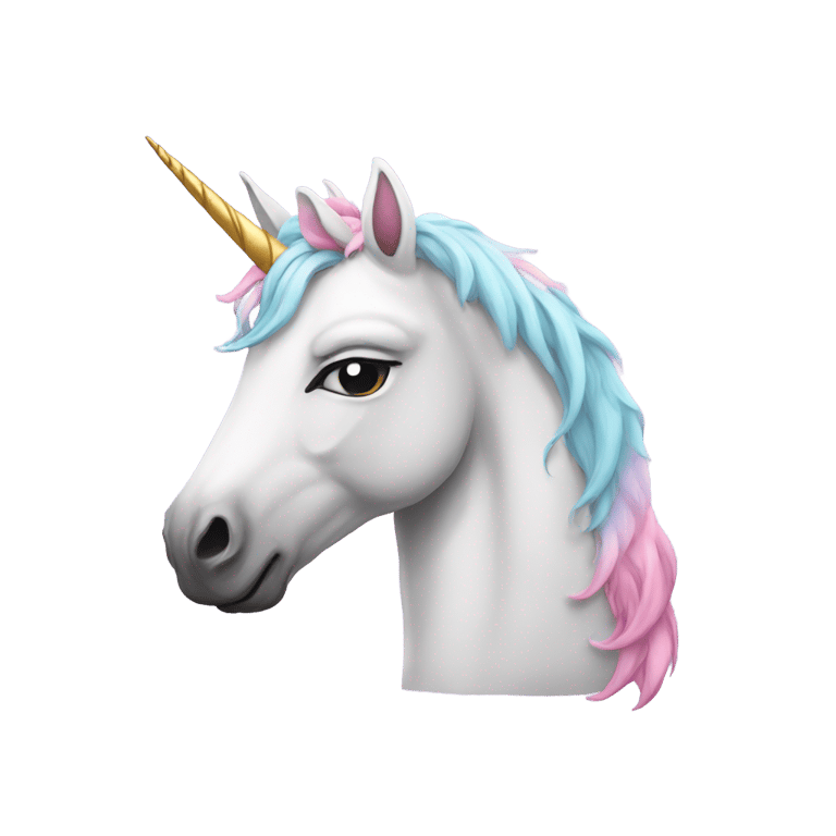 genmoji : a sad unicorn