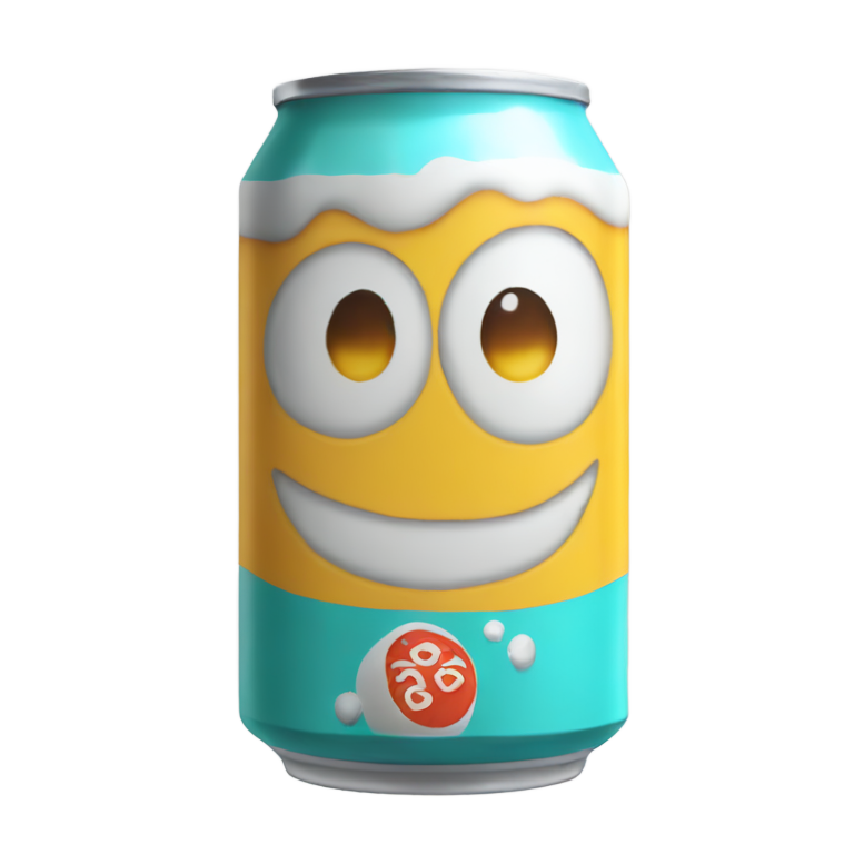 genmoji : Canette de soda Bubblr