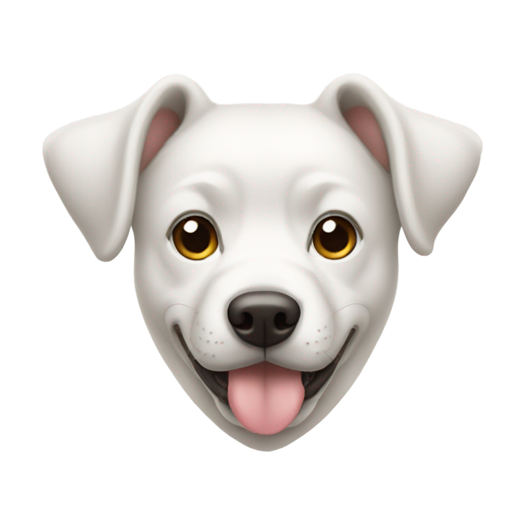 genmoji：带有狗脸的白色心形表情符号