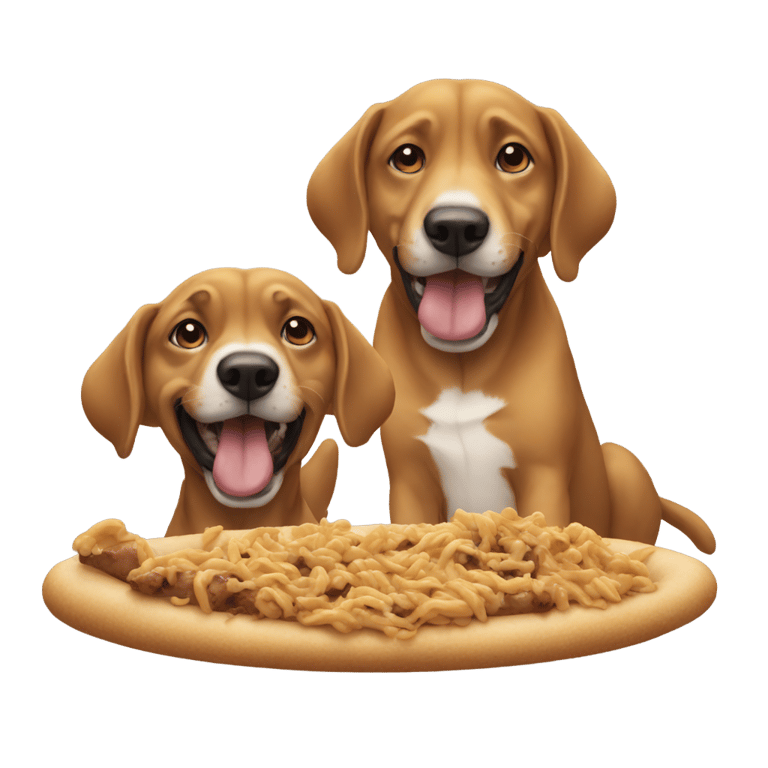 絵文字：彼らは犬を食べている