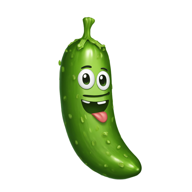 genmoji : pickle made out of US dollars